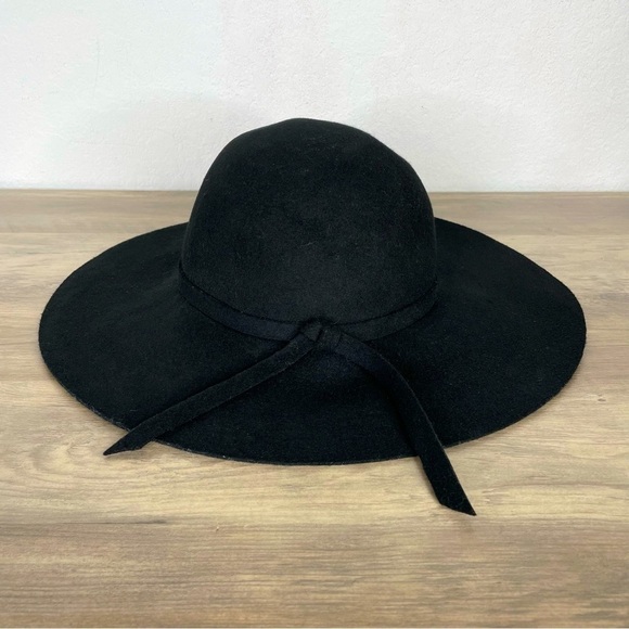 Floppy Black 100% Wool Hat - Picture 1 of 6